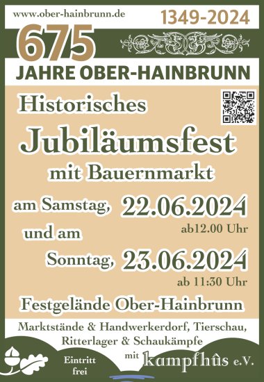 Ober-Hainbrunn wird 675 Jahre